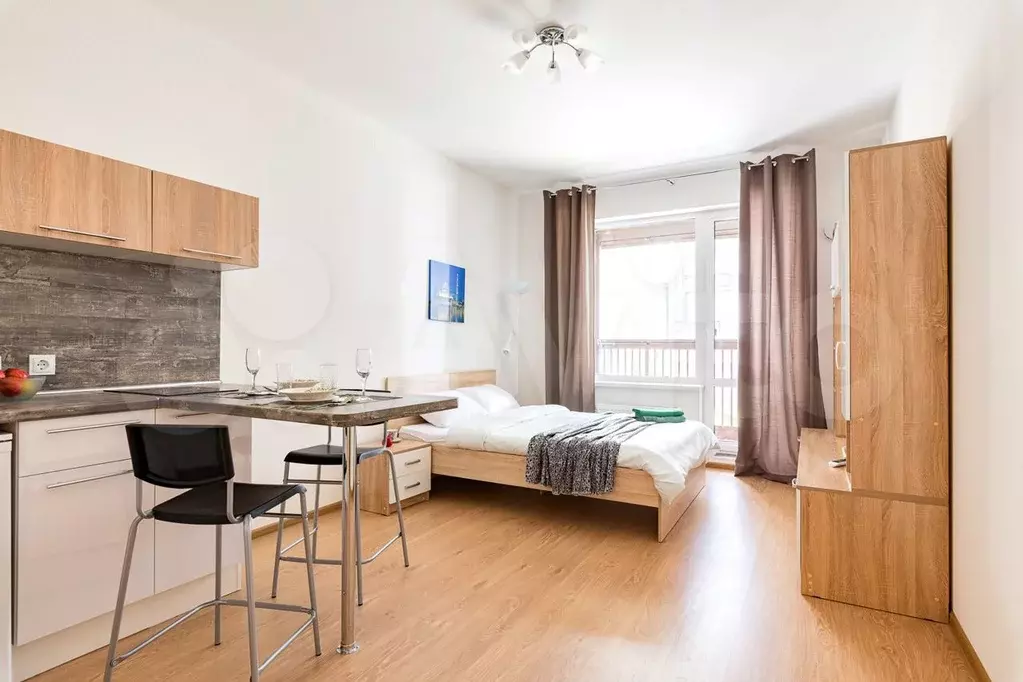 Квартира-студия, 30 м, 8/15 эт. - Фото 1