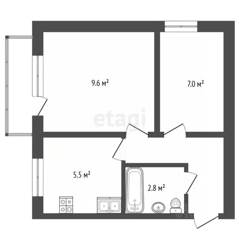 1-к кв. Самарская область, Самара ул. Николая Панова, 17 (29.9 м) - Фото 2