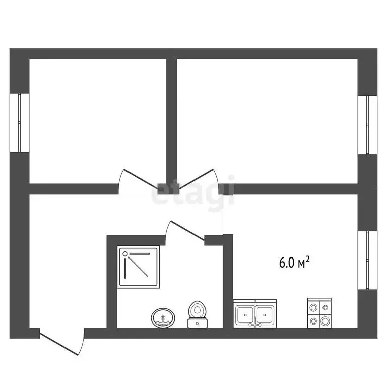 2-комнатная квартира: Елизово, улица Завойко, 63 (45.4 м) - Фото 0