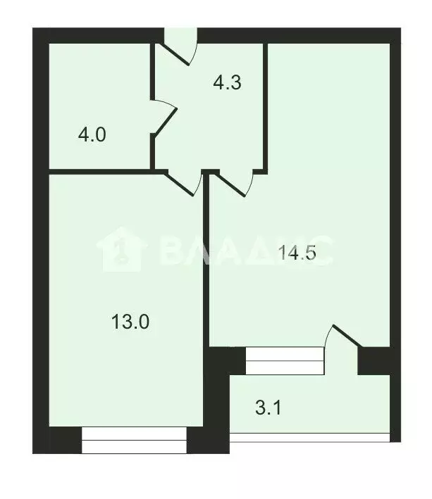 1-комнатная квартира: Суздаль, Советская улица, 62 (37.3 м) - Фото 1