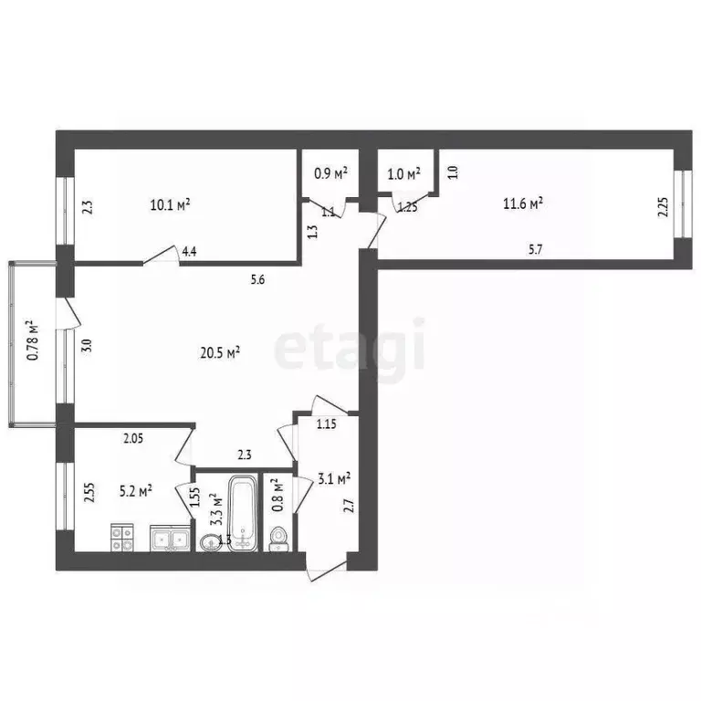 3-к кв. Мордовия, Саранск ул. Халтурина, 27 (56.0 м) - Фото 1