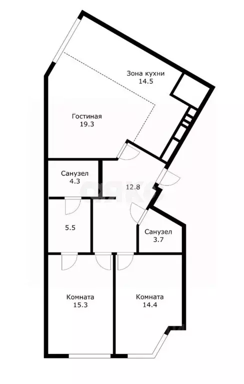 3-к кв. Москва ул. Академика Волгина, 2 (90.0 м) - Фото 1
