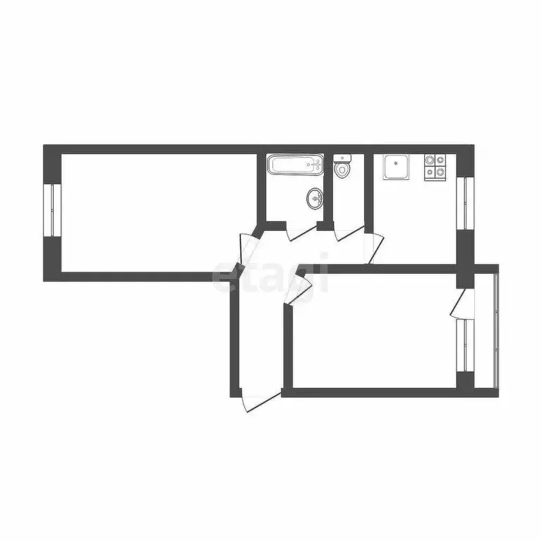 2-комнатная квартира: Тюмень, Ткацкий проезд, 18 (51 м) - Фото 2