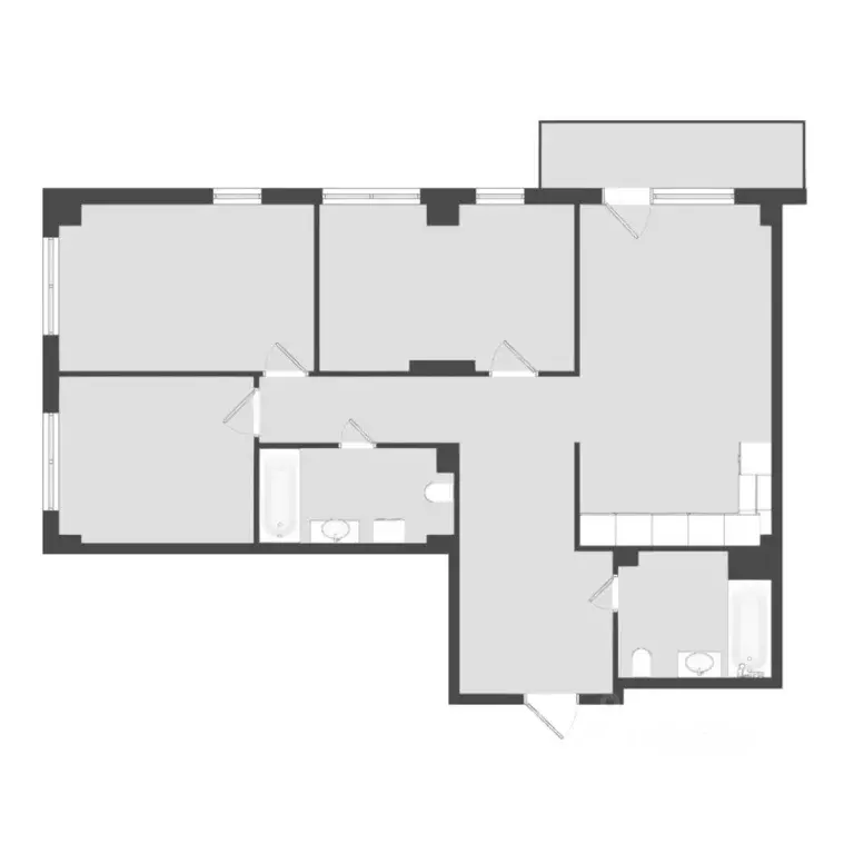 4-к кв. Саха (Якутия), Якутск Вилюйский тракт, 4-й км, 3/1 (91.1 м) - Фото 1