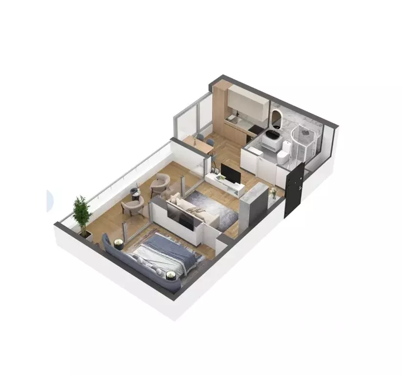 1-к кв. Крым, Ялта ул. Дражинского, 53 (46.7 м) - Фото 1