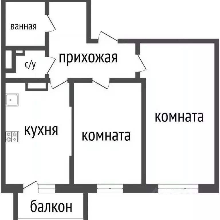 2-к кв. Ульяновская область, Ульяновск ул. Кролюницкого, 27 (57.4 м) - Фото 2