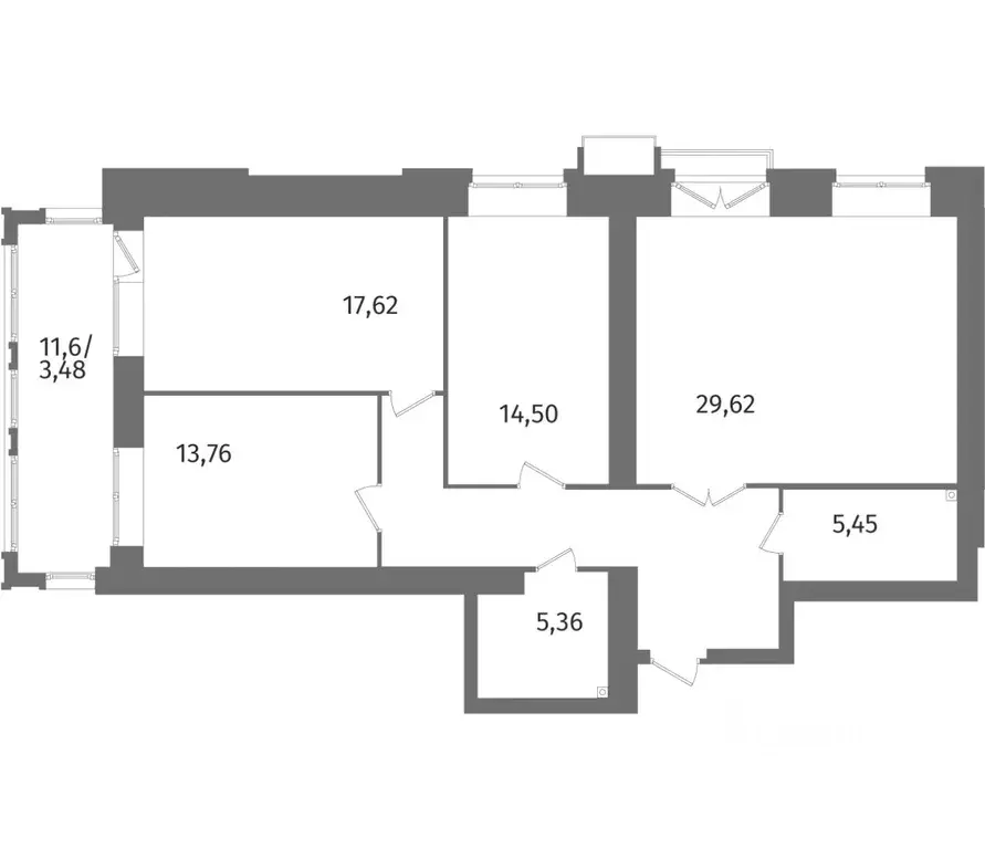 3-к кв. Санкт-Петербург Лиственная ул., 20к2 (107.5 м) - Фото 0