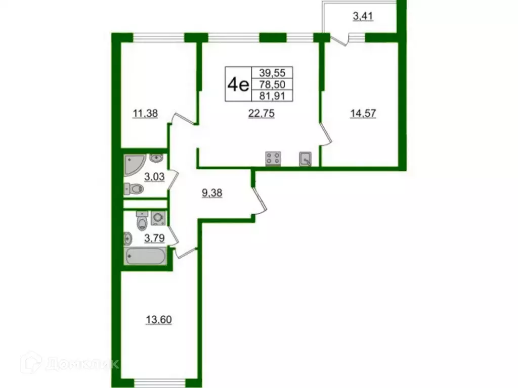 Продаётся 3-к квартира, 78.5 м - Фото 1