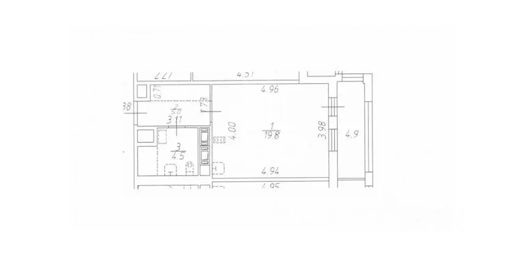 Студия Санкт-Петербург Новолитовская ул., 14 (30.0 м) - Фото 2