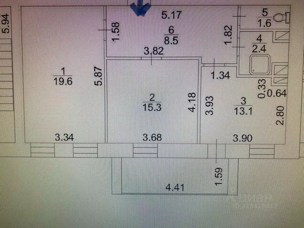 2-к кв. Саха (Якутия), Якутск ул. Жорницкого, 7/33 (61.0 м) - Фото 0