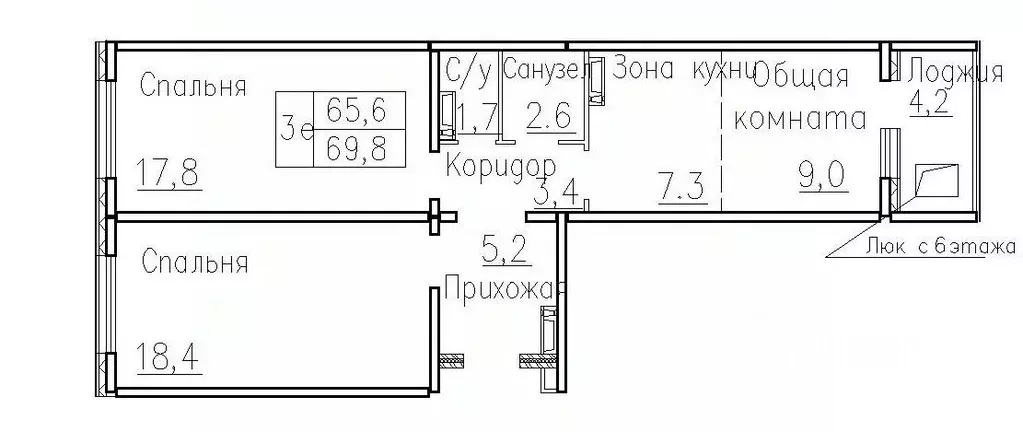 3-к кв. Новосибирская область, Новосибирский район, Мичуринский ... - Фото 0