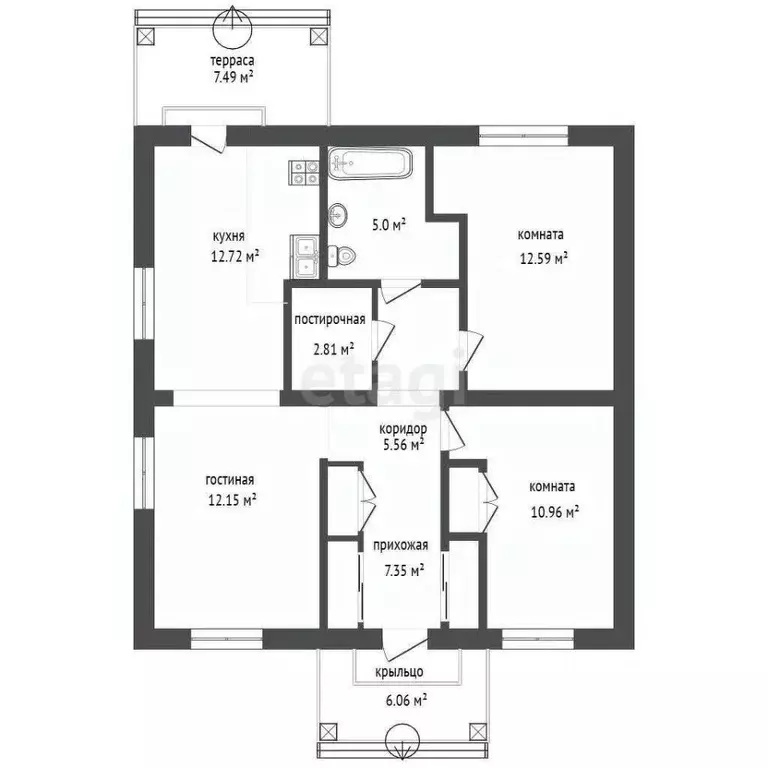 Дом в Ярославская область, Рыбинский муниципальный округ, д. Ефремцево ... - Фото 2