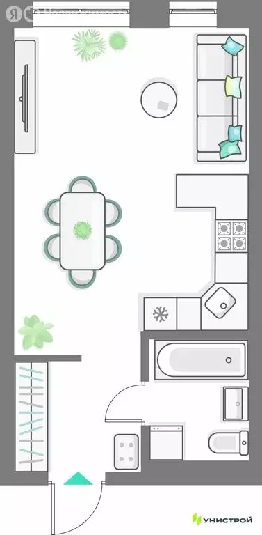 Квартира-студия: Казань, улица Анаса Тазетдинова, 4А (33.42 м) - Фото 1