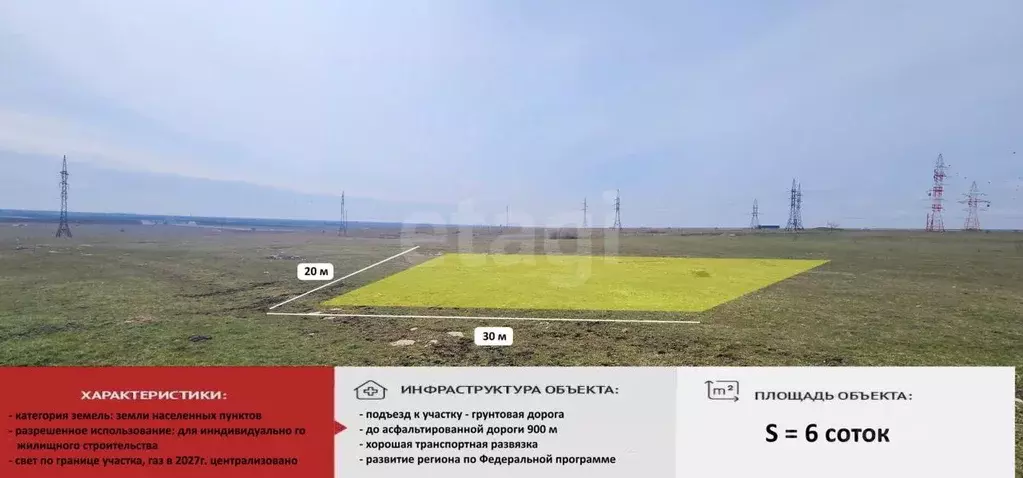 Участок в Крым, Симферопольский район, с. Мирное  (6.0 сот.) - Фото 1