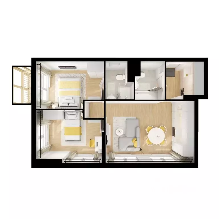 2-к кв. Нижегородская область, Нижний Новгород д. Утечино, Савин Парк ... - Фото 1