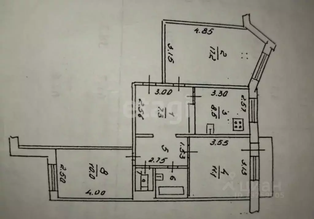 3-к кв. Липецкая область, Липецк просп. имени 60-летия СССР, 25 (63.5 ... - Фото 2