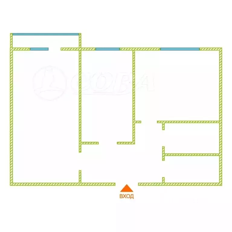 2-к кв. Курганская область, Курган ул. Перова, 10 (44.7 м) - Фото 2