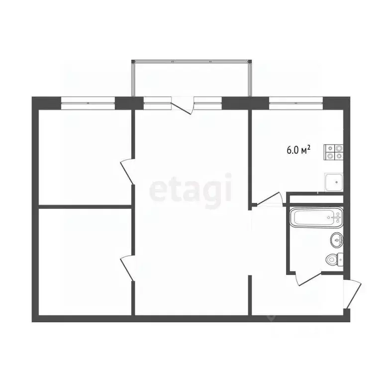 2-к кв. Алтайский край, Павловский район, пос. Комсомольский ... - Фото 2