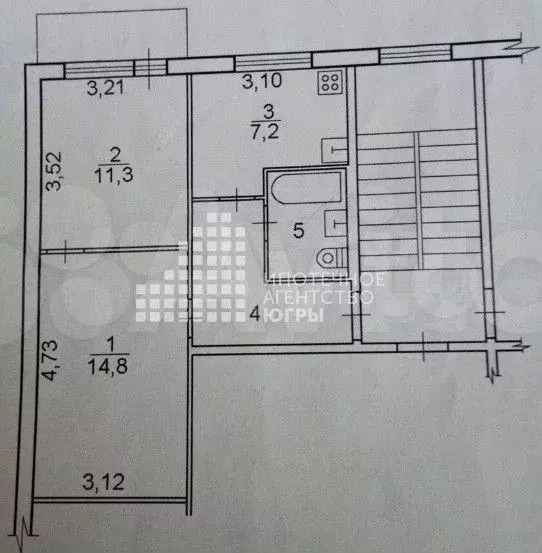 2-к. квартира, 43 м, 4/5 эт. - Фото 0