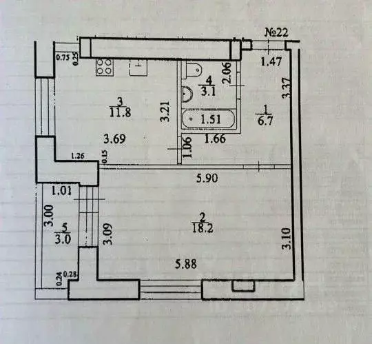 1-к кв. Башкортостан, Уфа ул. Менделеева, 145 (40.0 м) - Фото 1