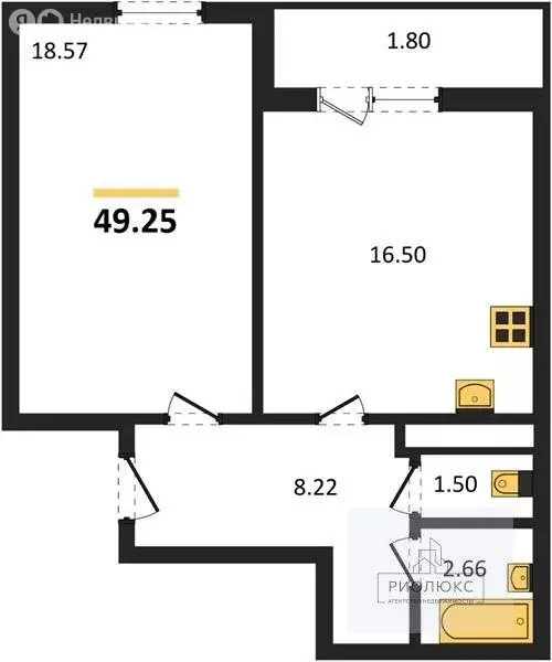 1-комнатная квартира: Магнитогорск, проспект Ленина, 114/4 (49.25 м) - Фото 2
