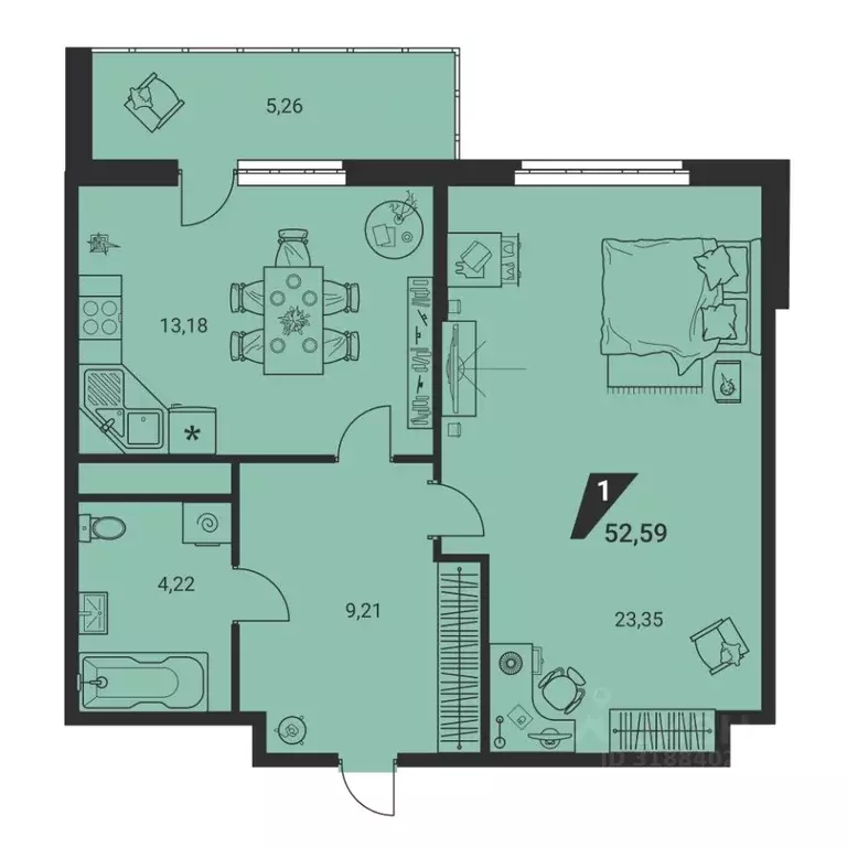 1-к кв. Свердловская область, Екатеринбург Юго-Западный жилрайон, Дом ... - Фото 1