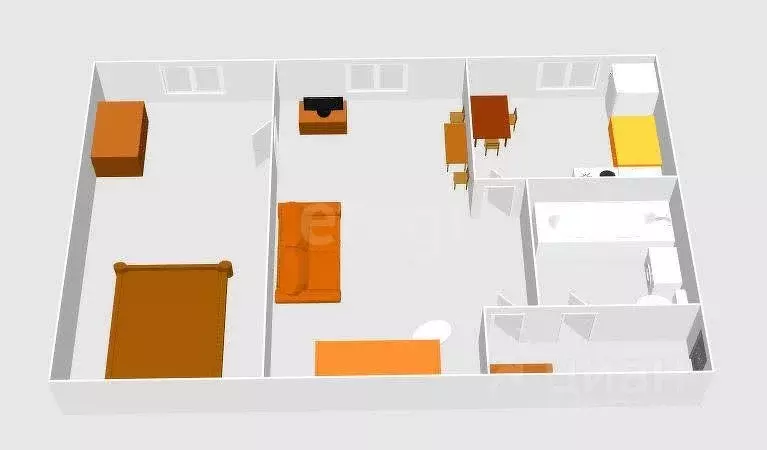 2-к кв. Сахалинская область, Холмск ул. Адмирала Макарова, 4 (44.1 м) - Фото 2