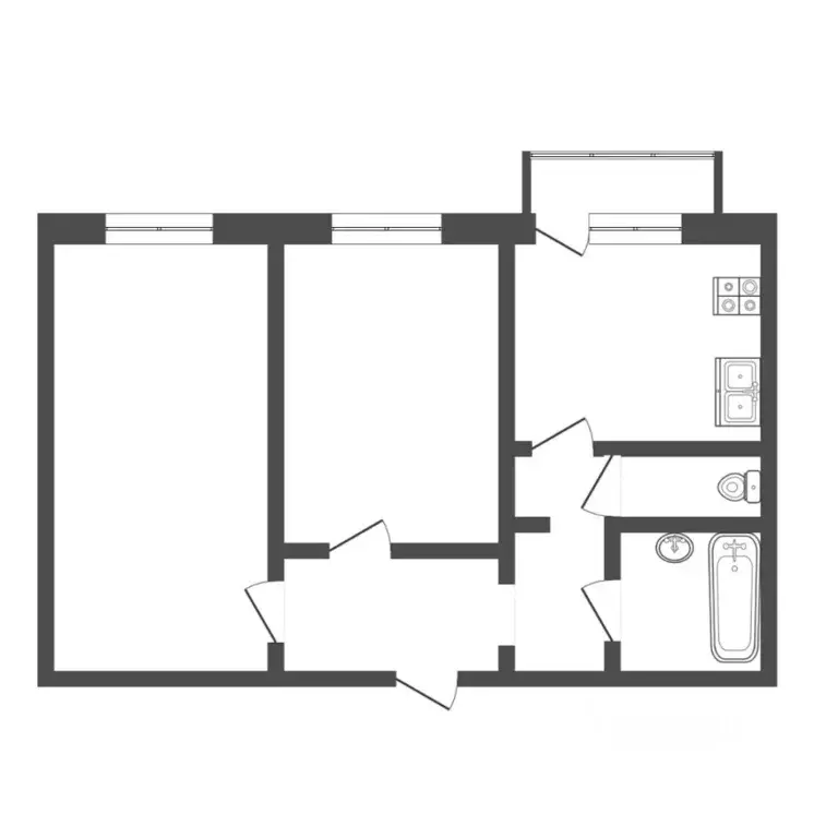 2-к кв. Тюменская область, Тюмень ул. Судостроителей, 71 (47.0 м) - Фото 2