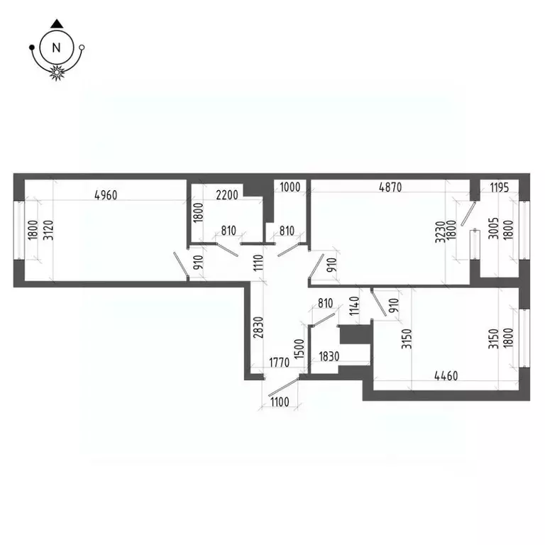 2-к кв. Санкт-Петербург бул. Измайловский, 9 (66.4 м) - Фото 1