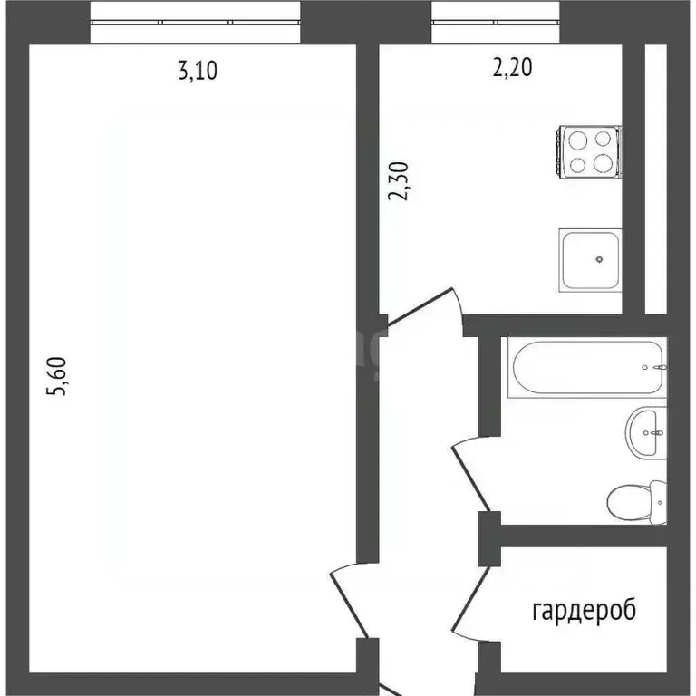 1-к кв. Омская область, Омск ул. Степанца, 12/2 (30.0 м) - Фото 0