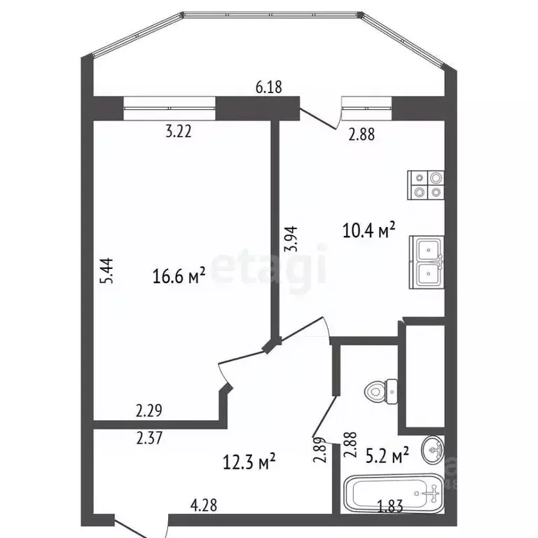 1-к кв. Московская область, Дмитров Имени В.Н. Махалина мкр, 27 (40.5 ... - Фото 2