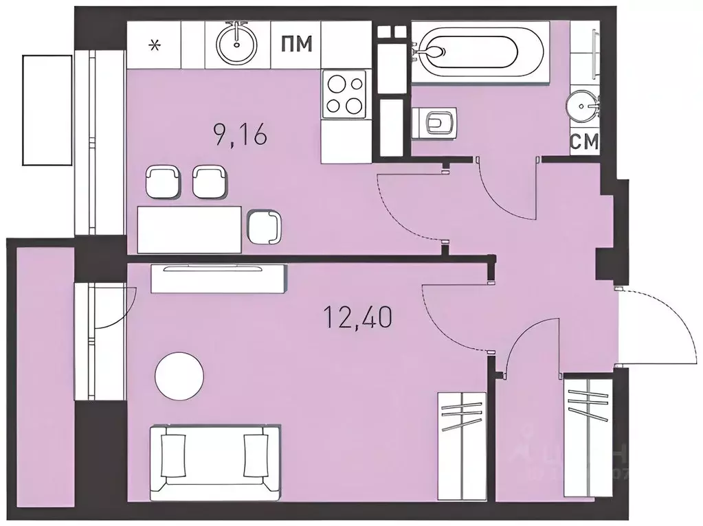 1-к кв. Московская область, Балашиха Саввино мкр, бул. Спасский, 3 ... - Фото 2