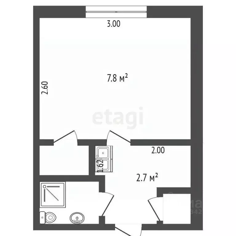 1-к кв. Архангельская область, Архангельск Ленинградский просп., 333к1 ... - Фото 1