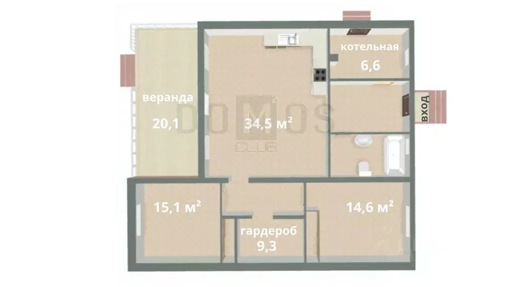 Коттедж, 98.9 м - Фото 1