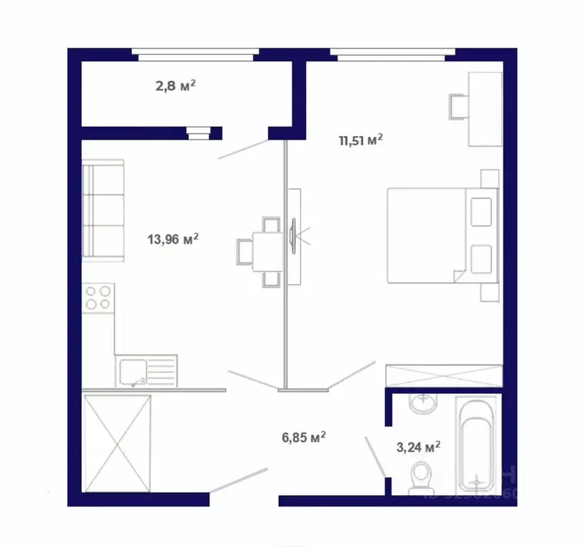 1-к кв. Иркутская область, Иркутский муниципальный округ, Маркова рп, ... - Фото 1