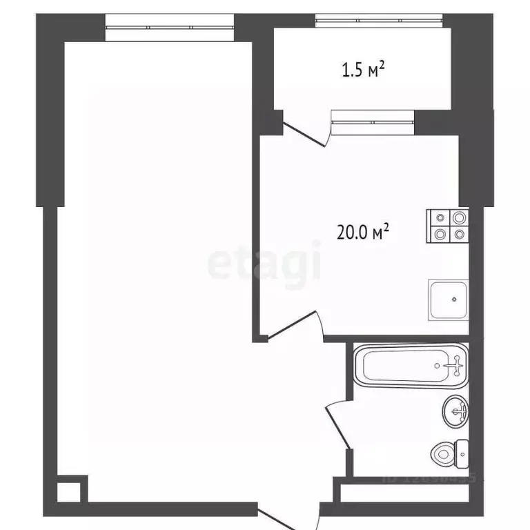 1-к кв. Москва Новодмитровская ул., 2к7 (37.9 м) - Фото 1