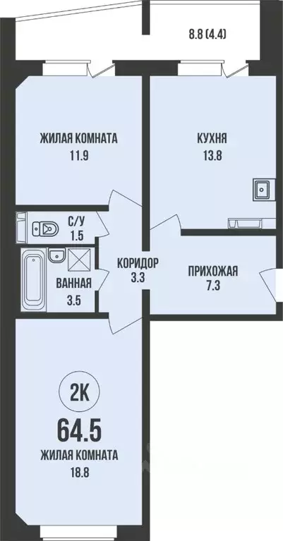 2-к кв. Новосибирская область, Новосибирск ул. Декоративный Питомник, ... - Фото 1
