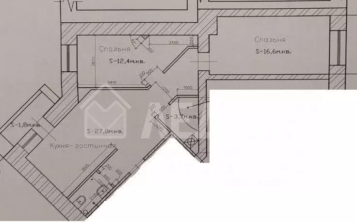 2-к кв. Омская область, Омск ул. Крупской, 14к2 (63.7 м) - Фото 1