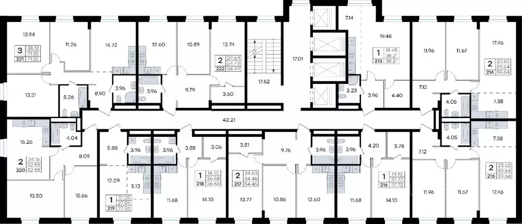 2-к кв. Приморский край, Владивосток ул. Тухачевского, 80 (54.49 м) - Фото 2