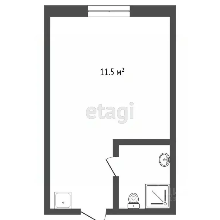 Комната Тюменская область, Тюмень Одесская ул., 18 (13.1 м) - Фото 1