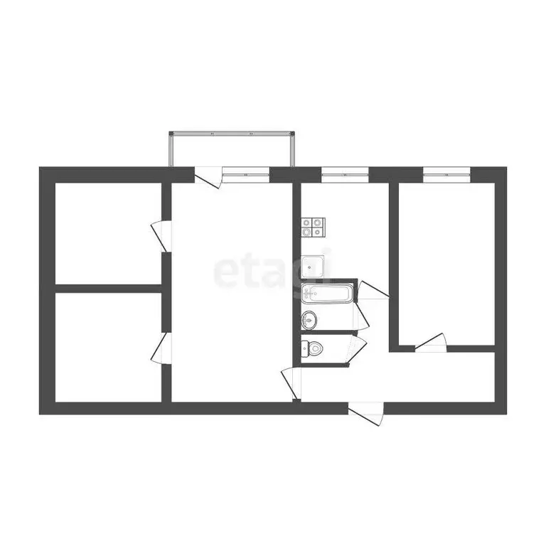 4-комнатная квартира: Нальчик, улица Неделина, 16 (64 м) - Фото 1