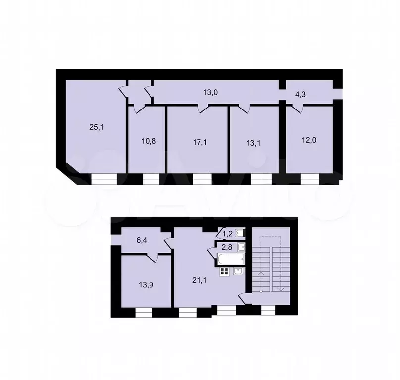 5-к. квартира, 142,9 м, 4/4 эт. - Фото 0