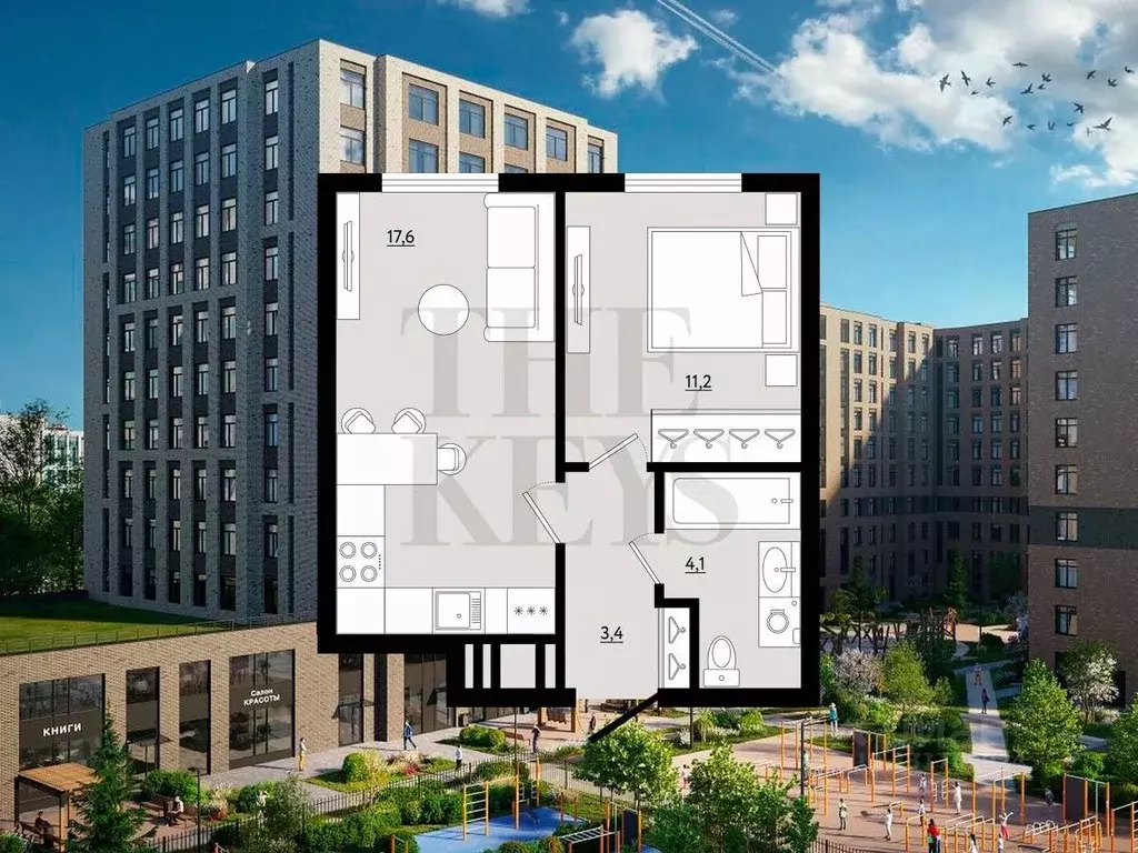 1-к кв. Санкт-Петербург Партизанская ул., 5 (36.3 м) - Фото 1