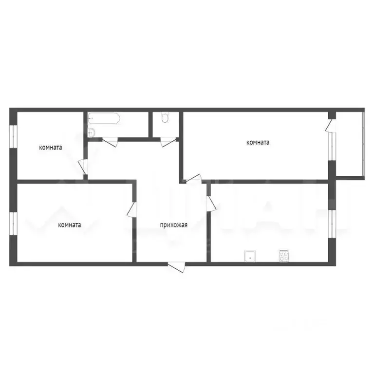 3-к кв. Рязанская область, Рязань ул. Бирюзова, 8 (62.4 м) - Фото 1