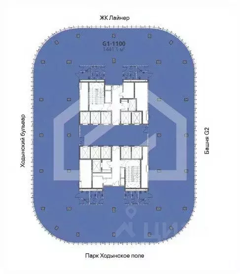 Помещение свободного назначения в Москва Ходынский бул., 20А/2 (1440 ... - Фото 2