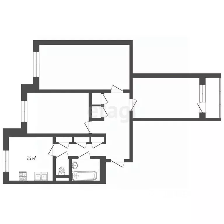 3-к кв. Ямало-Ненецкий АО, Новый Уренгой Советский мкр, 4/1 (66.1 м) - Фото 0