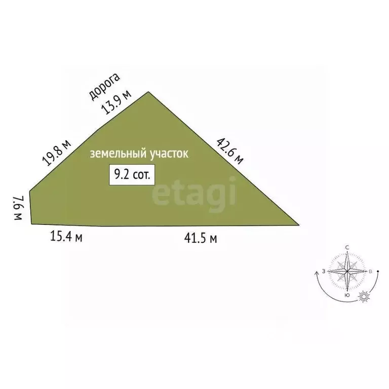 Участок в Севастополь СНТ Эдельвейс ТСН, 1к3Г (9.2 сот.) - Фото 2