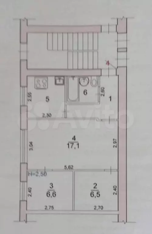 2-к. квартира, 43,8 м, 1/5 эт. - Фото 0