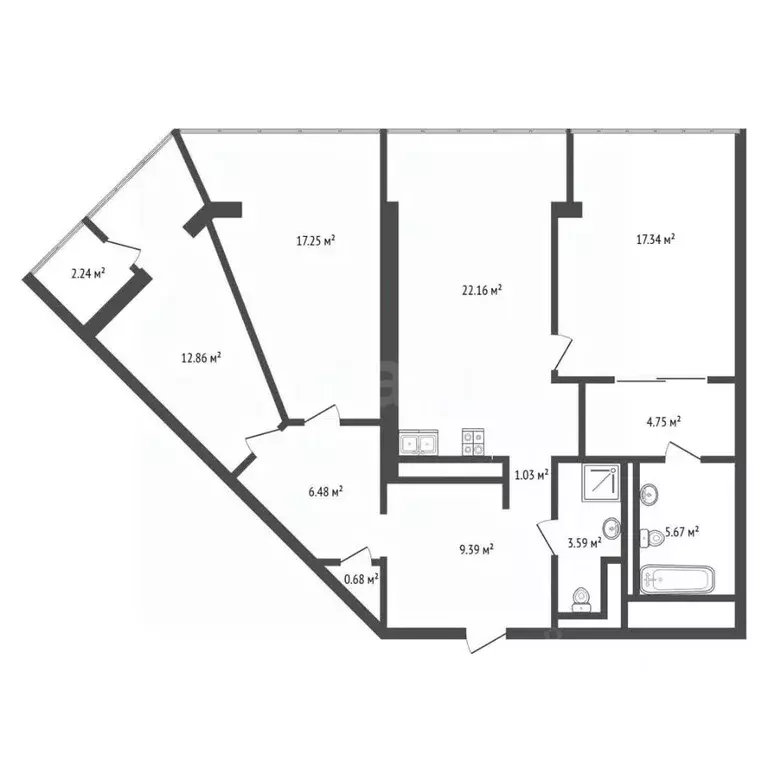 4-к кв. Москва 1-й Нагатинский проезд, 11к3 (104.0 м) - Фото 2