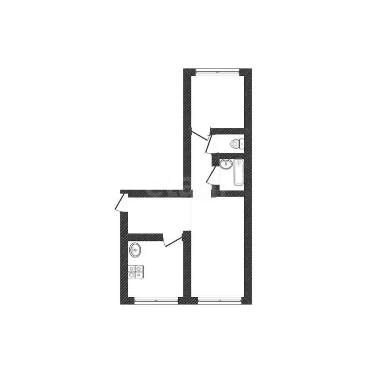 2-комнатная квартира: Бийск, улица Николая Гоголя, 216 (52.1 м) - Фото 1